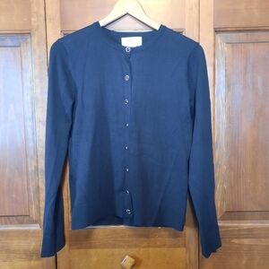 🛍 Dear Rose New York Black Button Front Knit Cardigan Sweater Size Small